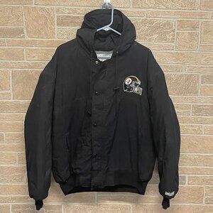 Vintage 90s Pittsburgh Steelers Hooded Jacket